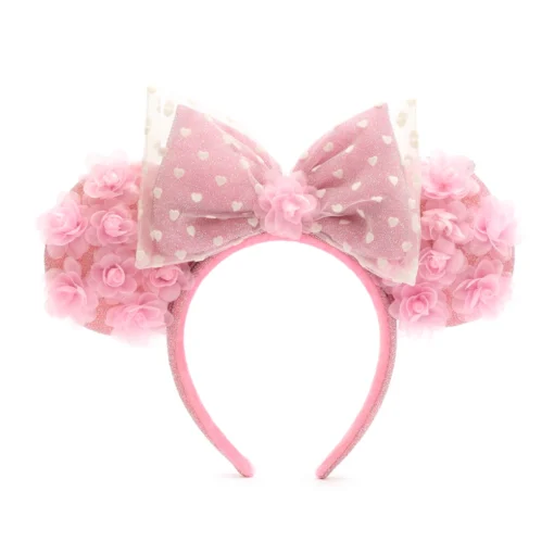 Disneyland Serre-tête à Oreilles De Minnie Avec Coeurs Et Fleurs Pour Adultes