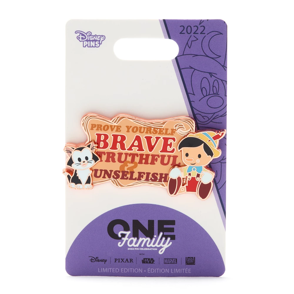 Disney One Family Pin's Pinocchio "Devise" En édition Limitée 2 Disney One Family Pin's Pinocchio "Devise" En édition Limitée – Image 2
